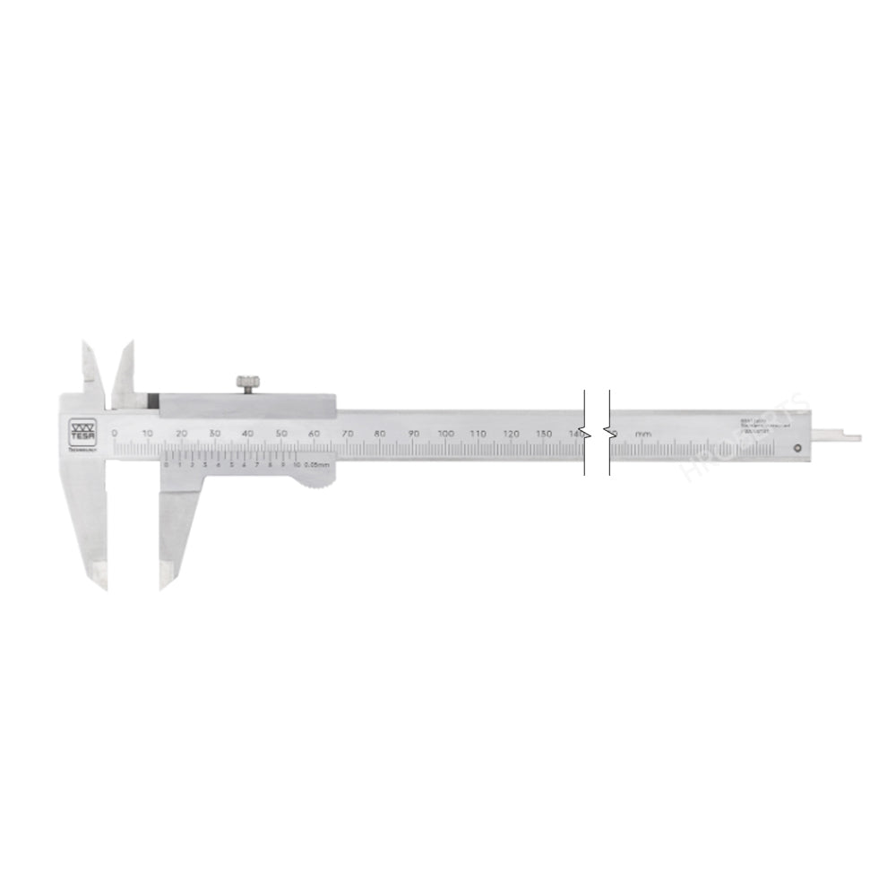 Tesa 00510074 Vernier Caliper, Range 0-200mm, Graduation 0.05mm