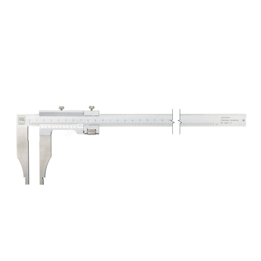 Tesa 00510621 Vernier Caliper with Nib Style Jaws, Range 0-300mm, Graduation 0.02mm with Fine Adjustment