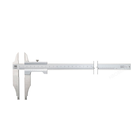 Tesa 00530842 Vernier Caliper with Nib Style Jaws and Knife Edge External Jaws, Range 0-500mm /  0-20", Graduation 0.05mm / 1-128" with Fine Adjustment