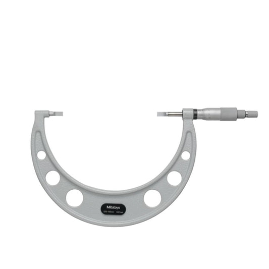 Mitutoyo 122-106-10 Blade Micrometer, Range 125-150mm, Graduation 0.01mm, Non-Rotating Spindle