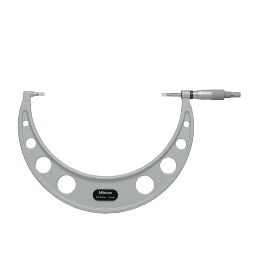 Mitutoyo 122-109-10 Blade Micrometer, Range 200-225mm, Graduation 0.01mm, Non-Rotating Spindle