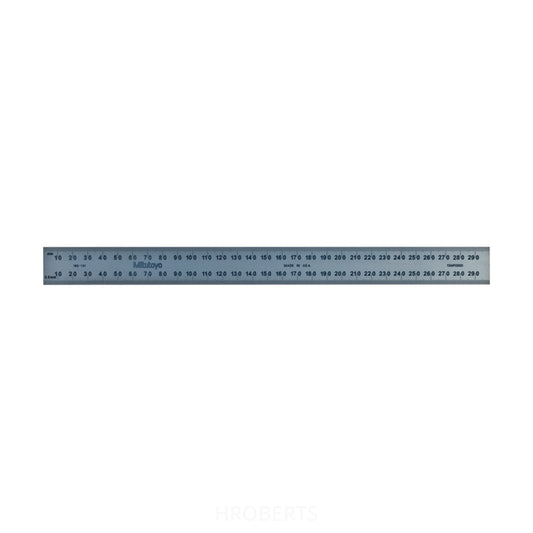 Mitutoyo 182-131 Steel Rule Rigid, Range 300mm, Graduation 1mm, 0.5mm ( On Both Faces )