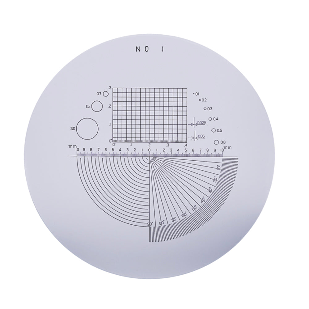 Mitutoyo 183-141 Reticle, Polar Net, Angle, Radius