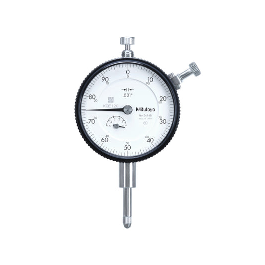 Mitutoyo 2414A Dial Indicator, Graduation 0.001", Range 0.5", Scale 0-100, Bezel Diameter 2.24"