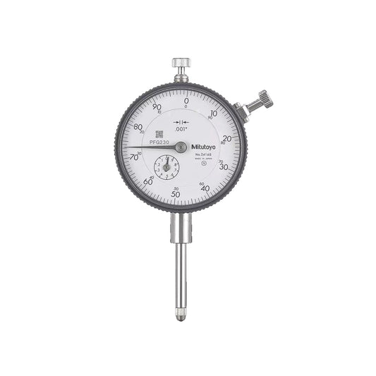 Mitutoyo 2416A-10 Dial Indicator, Graduation 0.001", Range 1.0", Scale 0-100, Bezel Diameter 2.24"