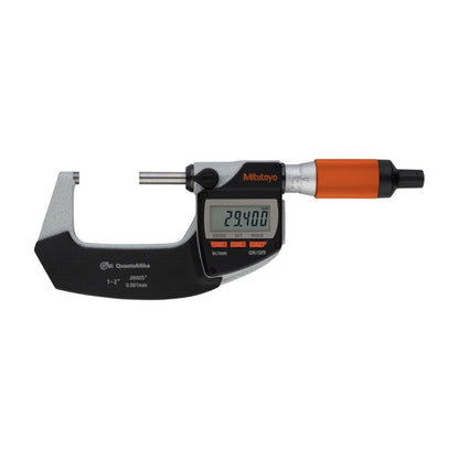 Mitutoyo 293-181-40 Digimatic Digital Quantumike Fast Action Micrometer, Range 1-2" / 25.4-50.8mm, Resolution 0.00005" / 0.001mm with SPC Data Output