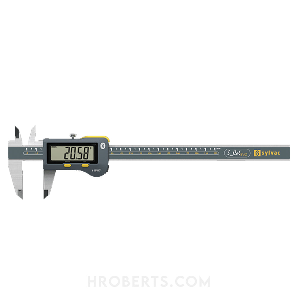 Sylvac 30-810-1526 Digital Caliper, Range 0-200mm, Resolution 0.01mm