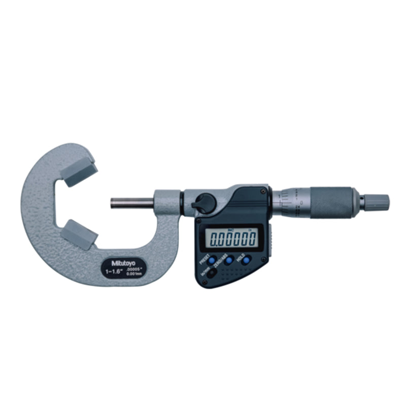 Mitutoyo 314-353-30 Digimatic Digital V-Anvil Micrometer, Range 1-1.6" / 25.4-40.64mm with SPC Data Output