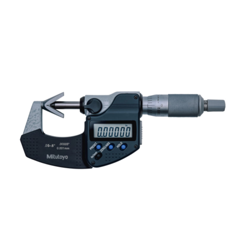 Mitutoyo 314-361-30 Digimatic Digital V-Anvil Micrometer, Range 0.05-0.6" / 1.27-15.24mm with SPC Data Output