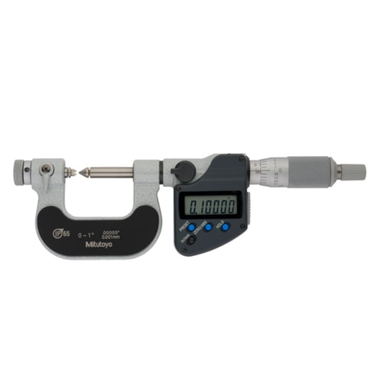 Mitutoyo 326-351-30 Digimatic Digital Interchangable Anvil Screw Thread Micrometer, Range 0-1" /  0-25.4mm, Resolution 0.00005" / 0.001mm, IP65, with SPC Data Output