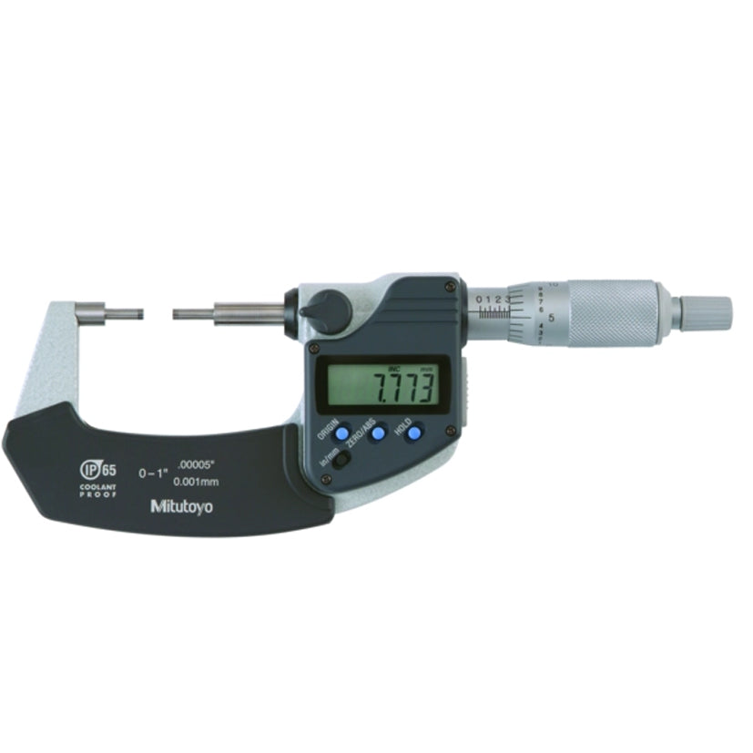 Mitutoyo 331-351-30 Digimatic Digital Spline Micrometer, Range 0-1" /  0-25.4mm, Resolution 0.00005" / 0.001mm, IP65, with SPC Data Output