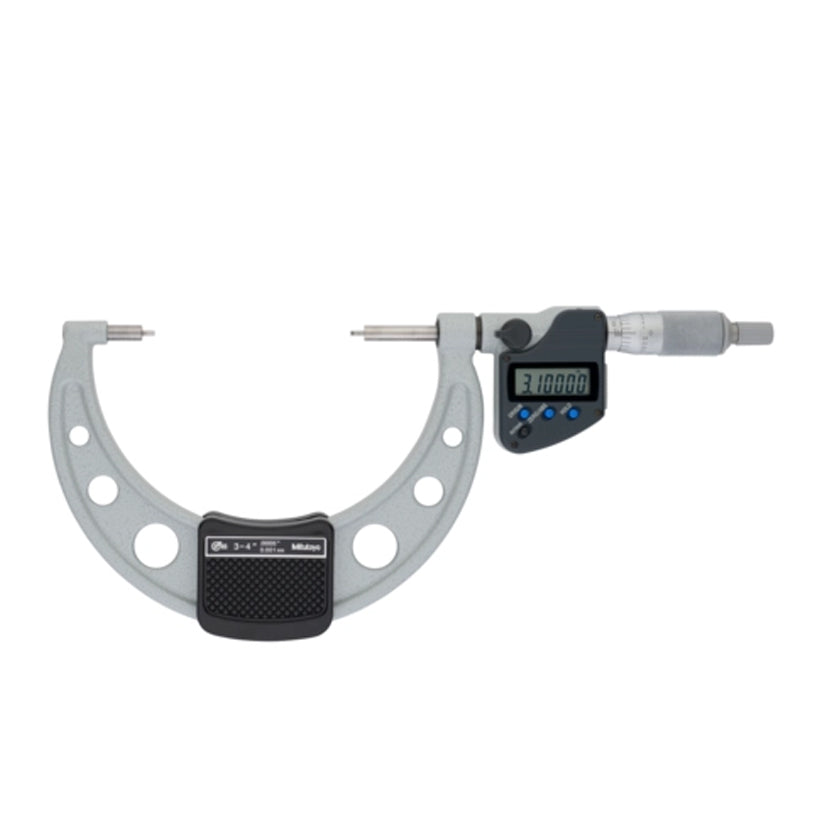 Mitutoyo 331-364-30 Digimatic Digital Spline Micrometer, Range 3-4" /  76.2-101.6mm, Resolution 0.00005" / 0.001mm, IP65, with SPC Data Output