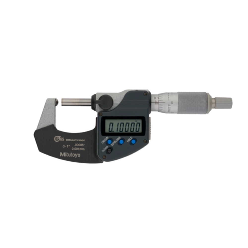 Mitutoyo 395-351-30 Digital Tube Micrometer, Range 0-1" /  0-25.4mm, Resolution 0.00005" / 0.001mm, IP65 with SPC Data Output