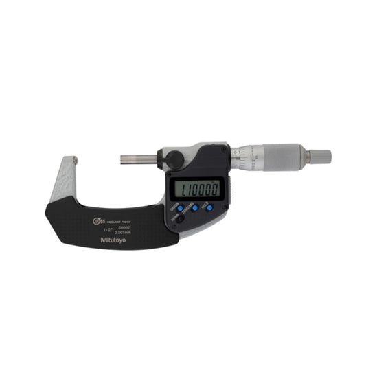 Mitutoyo 395-352-30 Digital Tube Micrometer, Range 1-2" / 25.4-50.8mm, Resolution 0.00005" / 0.001mm, IP65 with SPC Data Output