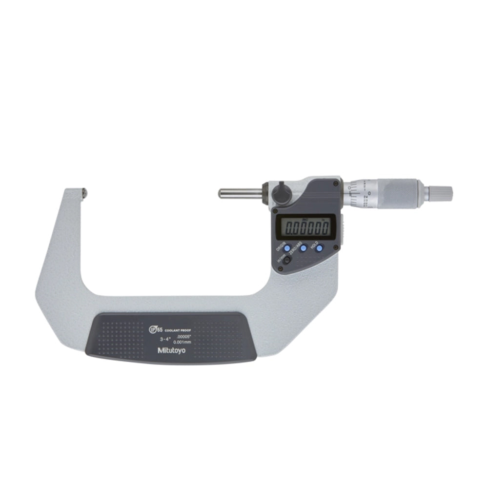 Mitutoyo 395-374-30 Digital Tube Micrometer, Range 3-4" /  76.2-101.6mm, Resolution 0.00005" / 0.001mm, IP65 with SPC Data Output, Spherical Anvil and Spindle