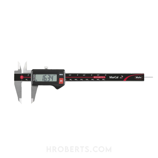 Mahr 4103300 16 EWR IP67 Digital Caliper 0-150mm/6", Round Depth Rod