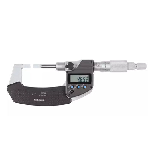 Mitutoyo 422-330-30 Digimatic Digital Blade Micrometer, Range 0-1" /  0 - 25.4mm, Resolution 0.00005" / 0.001mm with SPC Data Output, Non-Rotating Spindle