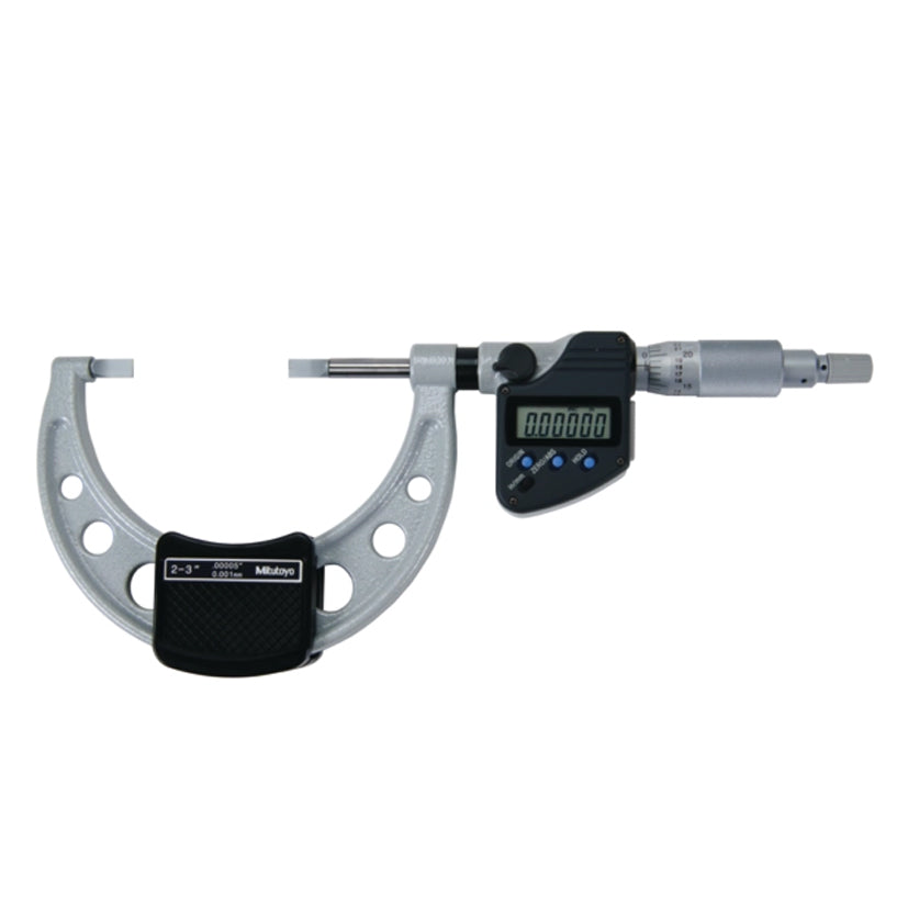 Mitutoyo 422-332-30 Digimatic Digital Blade Micrometer, Range 2-3" /  50.8 - 76.2mm, Resolution 0.00005" / 0.001mm with SPC Data Output, Non-Rotating Spindle