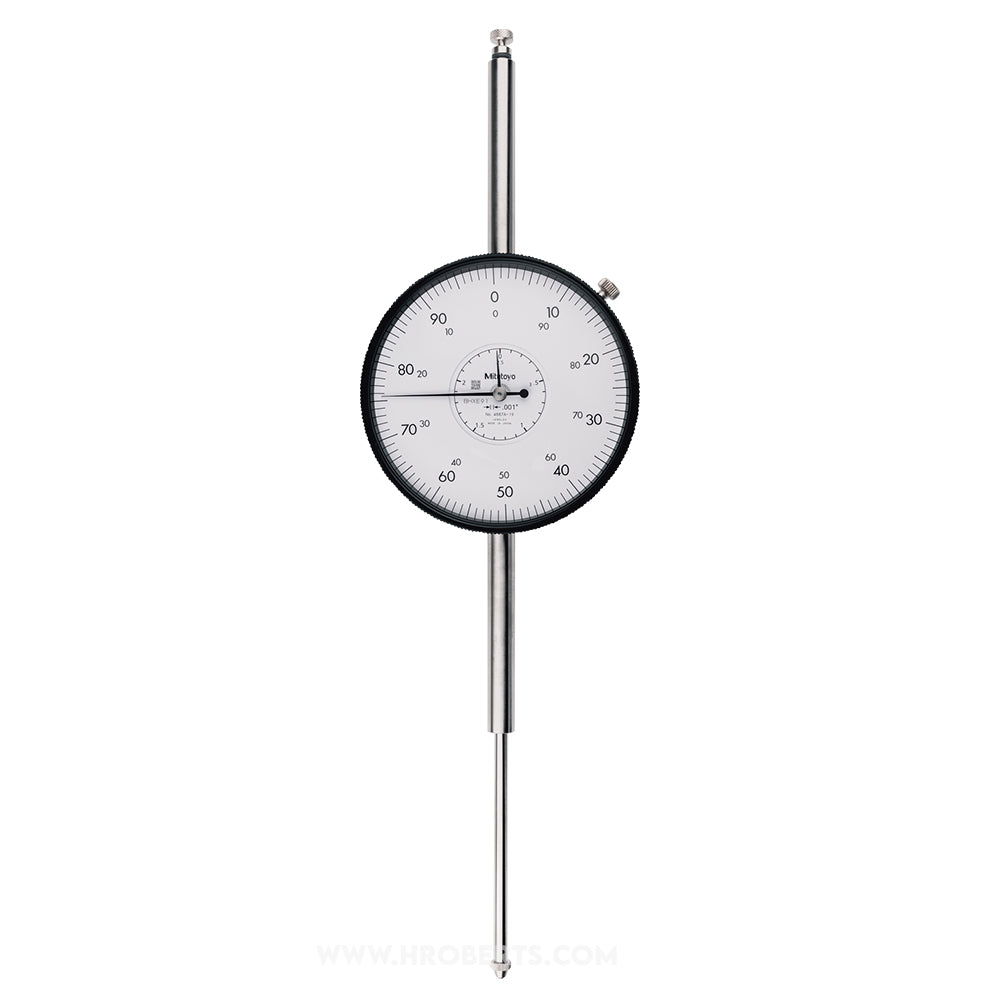 Mitutoyo 4887A-19 Dial Indicator, Graduation 0.001", Range 3.0"", Scale 0-100, Bezel Diameter 3.62"