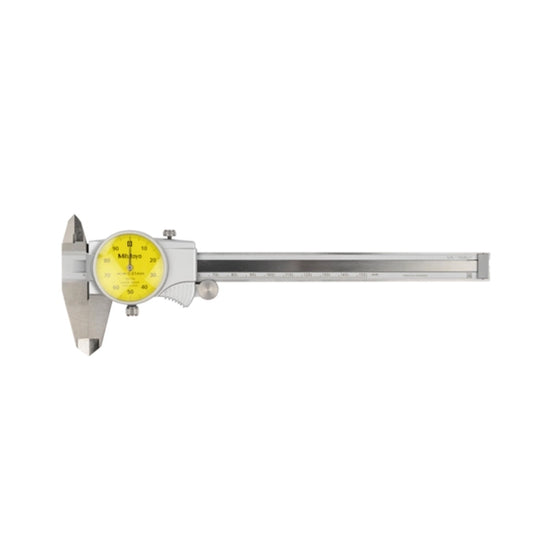 Mitutoyo 505-732 Dial Caliper, Range 0-150mm, Graduation 0.01mm