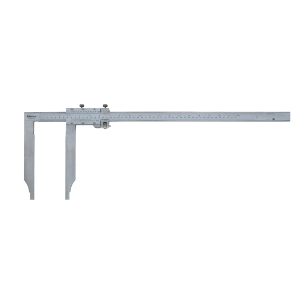 Mitutoyo 534-106 Vernier Caliper Long Jaw, Range 0-500mm / 0-20" Graduation 0.02mm / 0.001" with Fine Adjustment