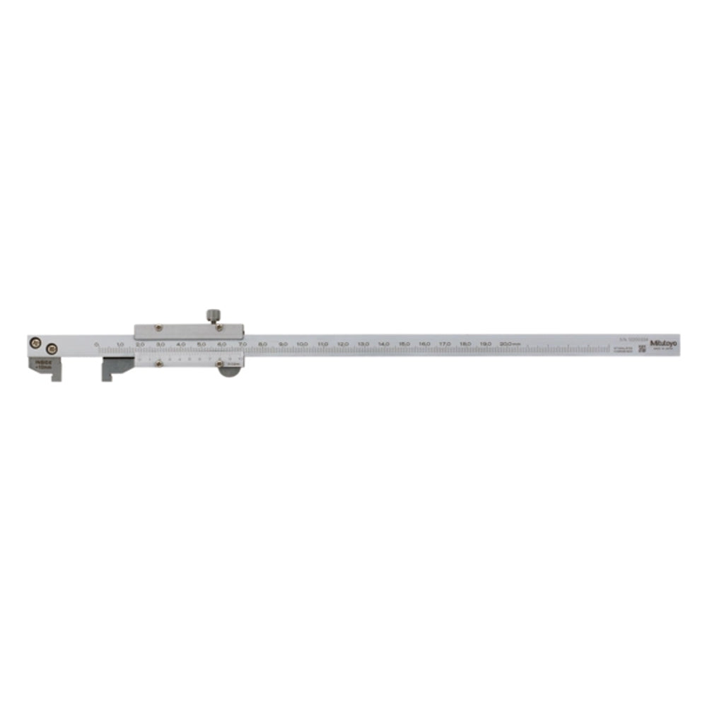 Mitutoyo 536-171 Vernier Caliper Hook Jaw Type, Range 0-200mm, Graduation 0.02mm