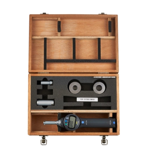 Mitutoyo 568-929 Abolute Digmatic Digital Borematic Snap-Open Bore gauge, Interchangable-Head Set 3-Point Contact, Range 0.5-1" / 12.7-25.4mm, Resolution 0.00005" / 0.001mm with SPC Data Output, Supplied with Setting Rings