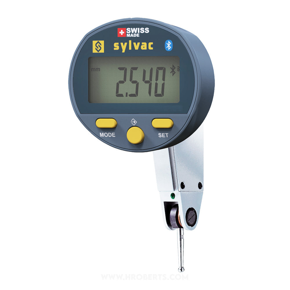 Sylvac 30-805-4321 Digital Lever Indicator Horizontal Type, Resolution 0.001mm / 0.00005", Range 0.8mm, Stlyus Length 12.5mm