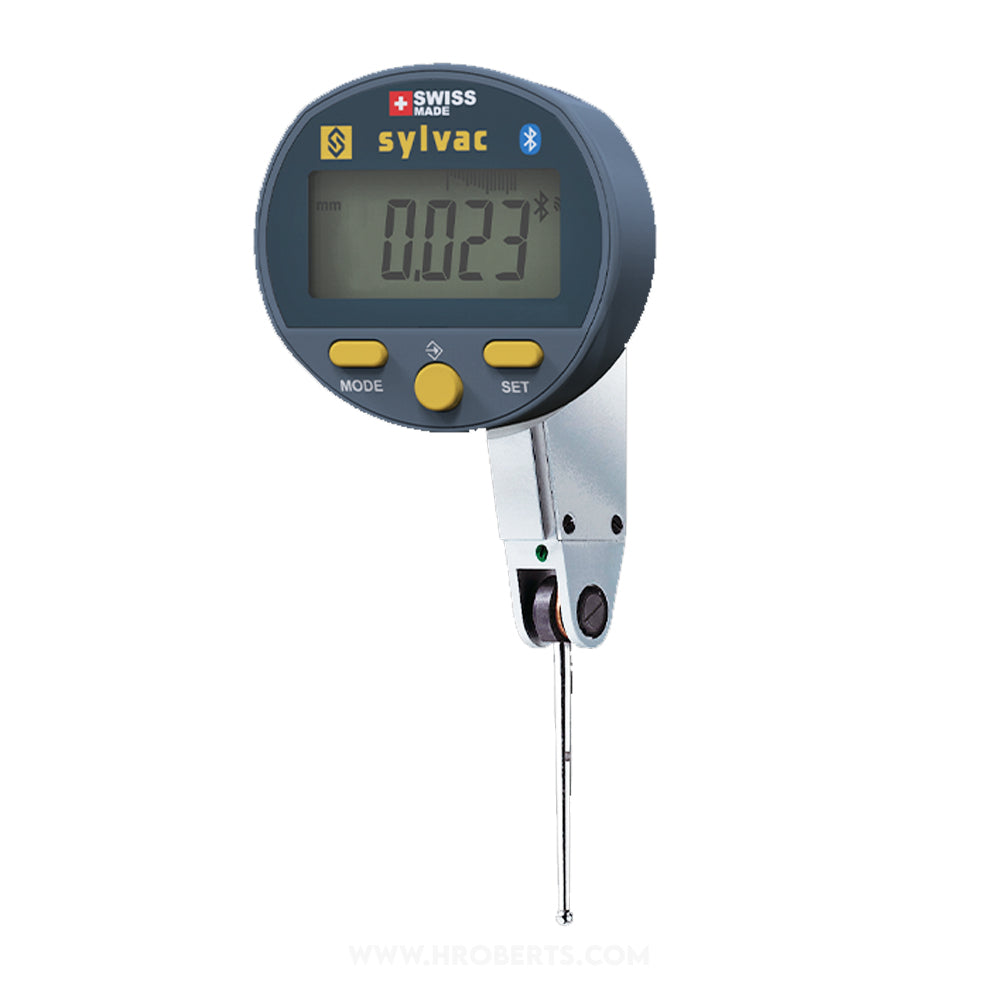 Sylvac 30-805-4322 Digital Lever Indicator Horizontal Type, Resolution 0.001mm / 0.00005", Range 0.8mm, Stlyus Length 36.5mm