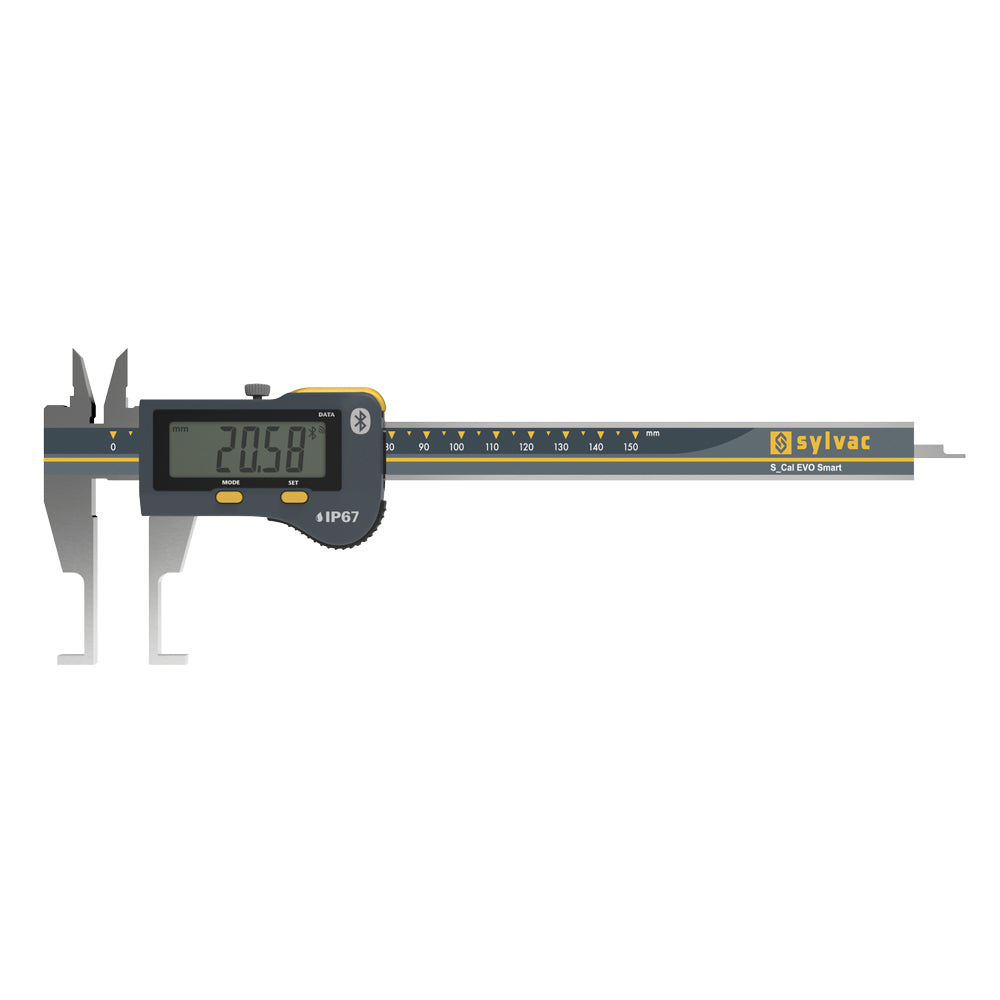 Sylvac 30-810-1600 Digital Internal Groove Caliper, Range 0-150mm, Resolution 0.01mm