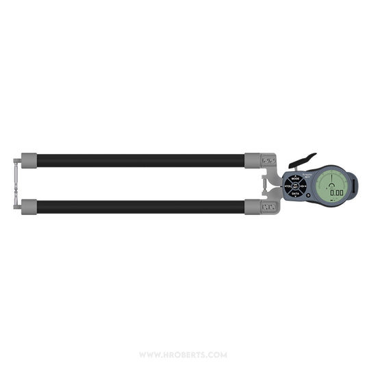 Kroeplin K8R100 Digital External Caliper Gauge, Range 0-100mm, Resolution 0.001, 0.002, 0.005, 0.01, 0.02, 0.05mm, Measuring Depth 382mm, Measuring Contact Ball 5mm Diameter, IP67 Protection, Metric / Imperial Switchable