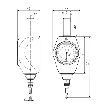 Mahr 4304311 MarTest 802 NW Metric Mechanical 3D touch probe