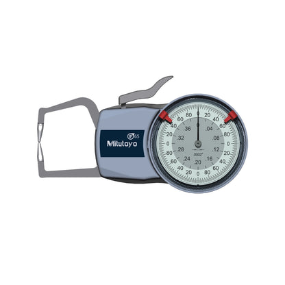 Mitutouo 209-450 Outside Dial Caliper Gauge, Range 0-0.4", Graduation 0.0002"