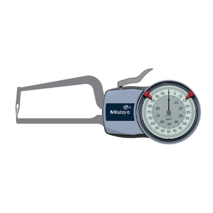 Mitutouo 209-456 Outside Dial Caliper Gauge, Range 0-0.8", Graduation 0.0005"