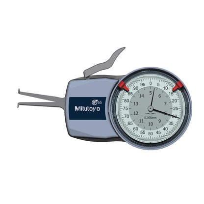 Mitutoyo 209-301 Inside Dial Caliper Gauge, Range 5-15mm, Graduation 0.005mm