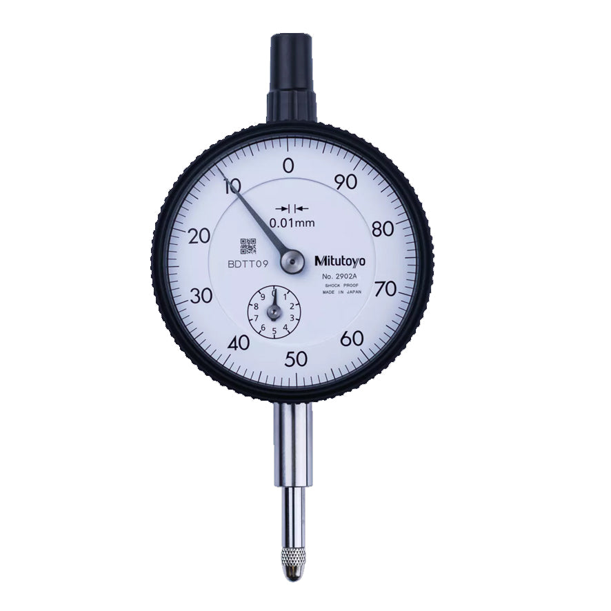 Mitutoyo 2902A Dial Indicator, Graduation 0.01mm, Range 10mm, Scale 100-0, Bezel Diameter 57mm