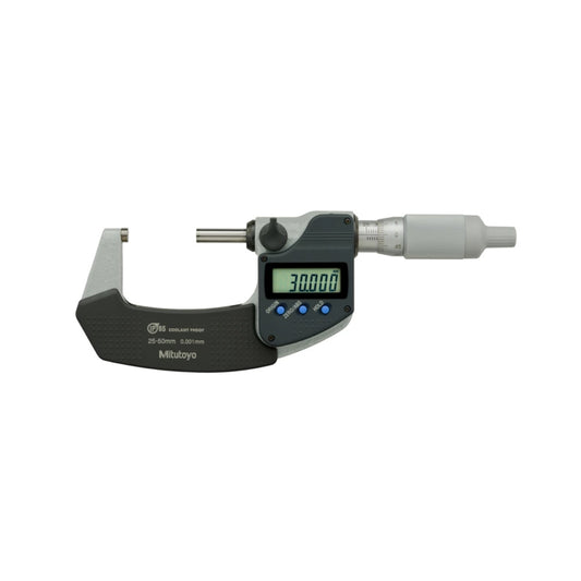 Mitutoyo 293-245-30 Digimatic Digital Micrometer, Range 25-50mm, Resolution 0.001mm, IP65