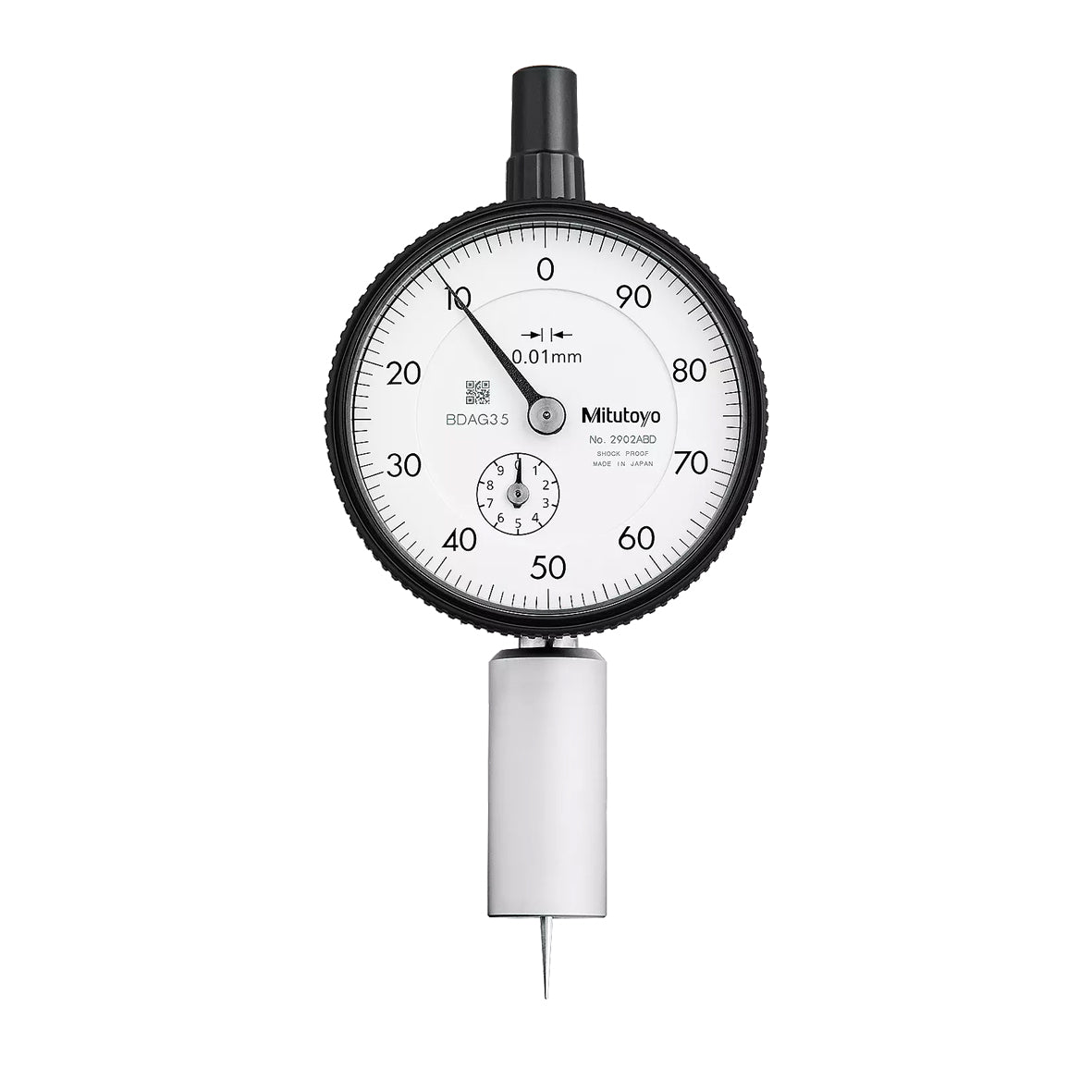 Mitutoyo 7222A Dial Indicator Depth Gauge, Range 0-10mm, Graduation 0.01mm, Diameter 16mm