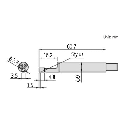 Mitutoyo 178-383 Small Hole Detector, 2µm, 60°