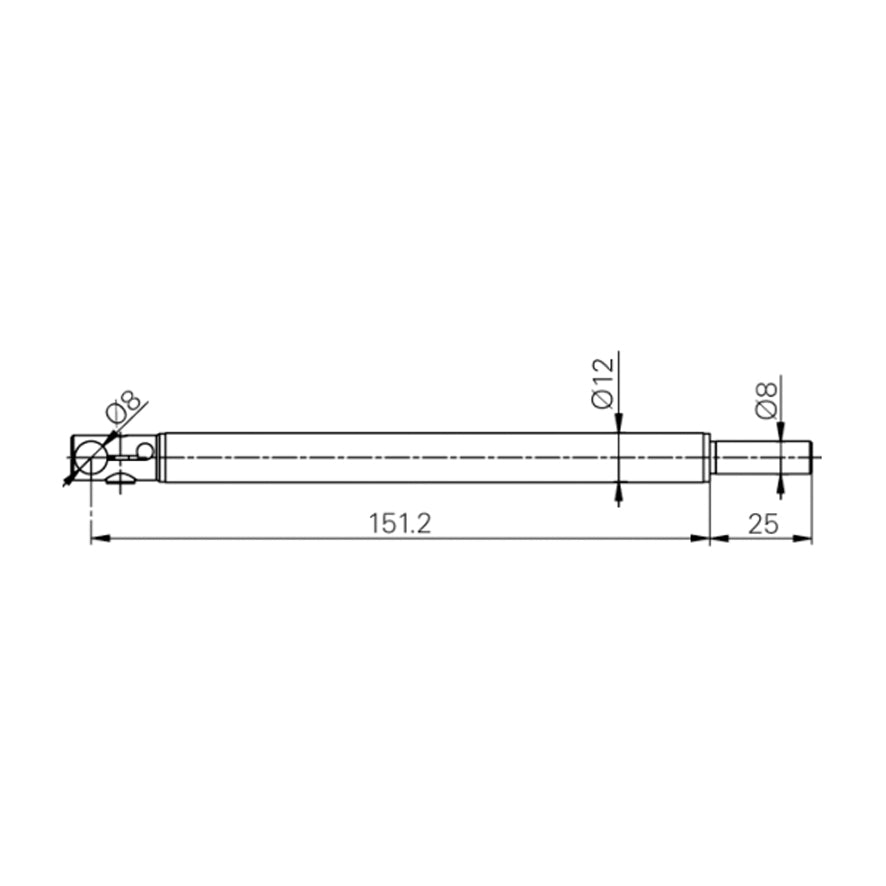 Trimos TA-IH-108 Insert holder 90°, Ø8 mm, L=150 mm