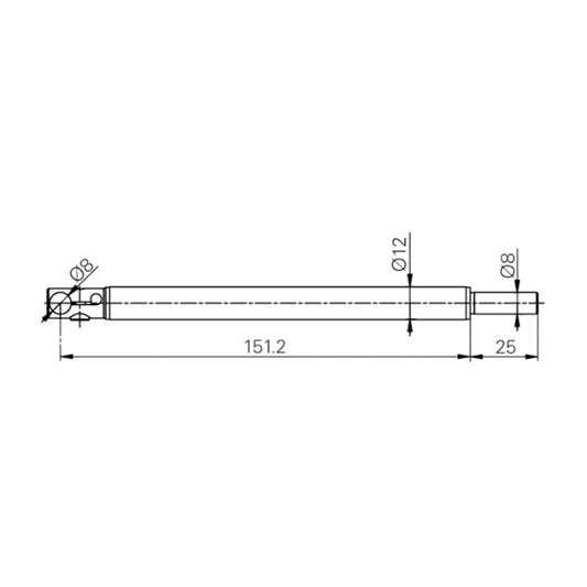 Trimos TA-IH-108 Insert holder 90°, Ø8 mm, L=150 mm