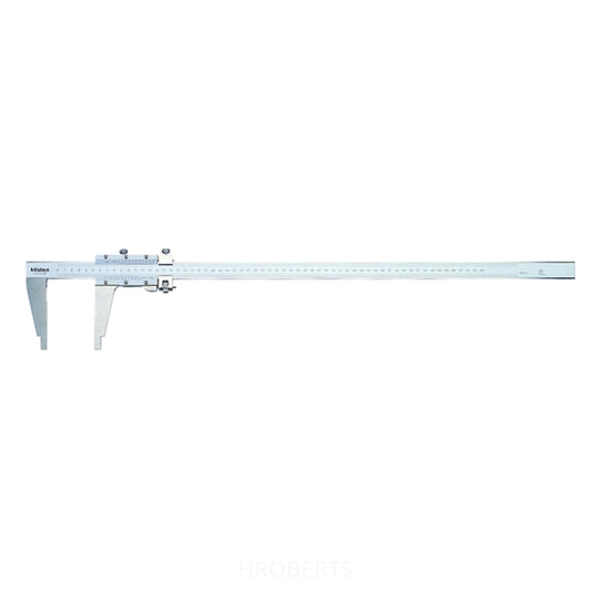 Mitutoyo 160-104 Vernier Caliper with Nib Style Jaws, Range 0-1000mm, Graduation 0.02mm and Fine Adjustment