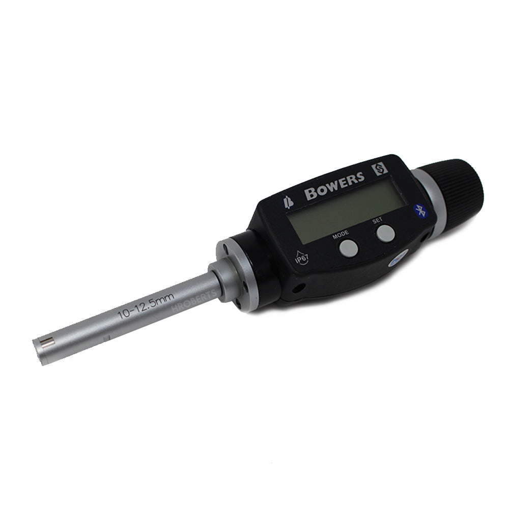 Bowers XTD10M-BT Digital Bore Gauge, Range 10-12.5mm, Resolution 0.001mm, 3-Point Contact with Bluetooth, Supplied with Setting Ring and Ukas Certificate