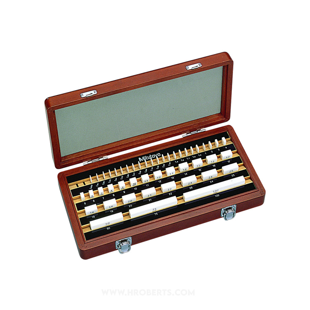 Mitutoyo 516-363-10 Gauge Block Set, Metric M47, Grade 1, Ceramic