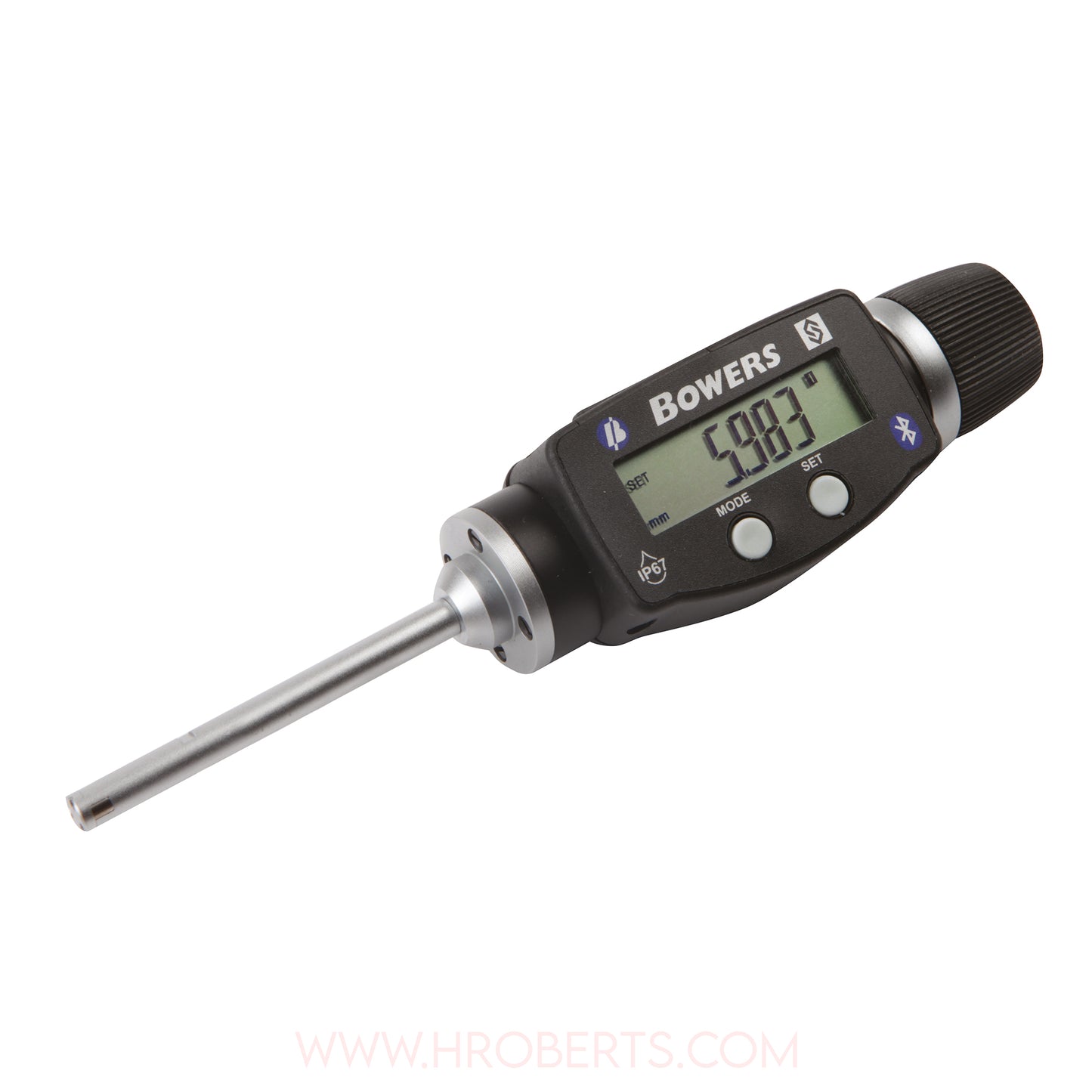 Bowers XTD6M-BT Digital Bore Gauge, Range 6-8mm, Resolution 0.001mm, 3-Point Contact with Bluetooth, Supplied with Setting Ring and Ukas Certificate